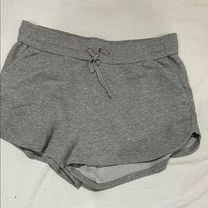 Zara Heather Gray Athletic Drawstring Shorts
